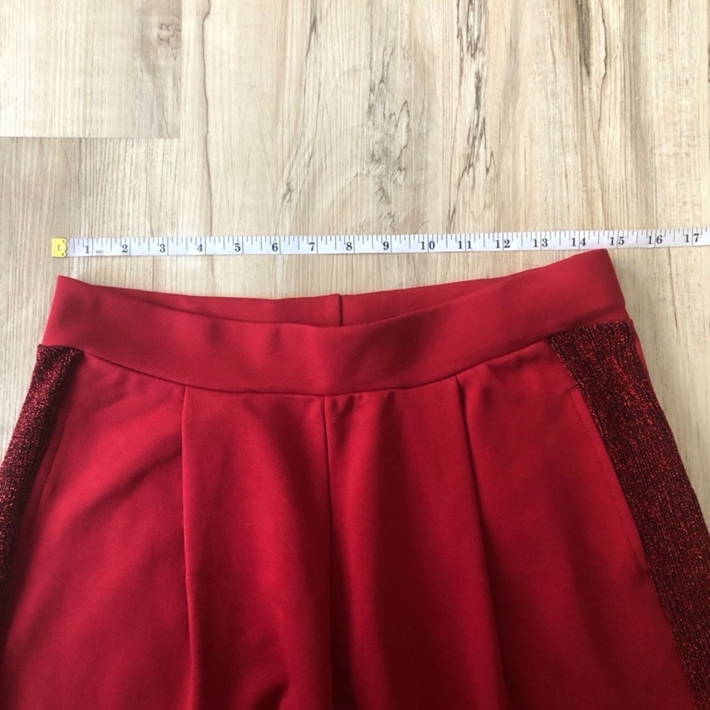 Chic Red Wide-Leg Pants - Picture 3 of 11